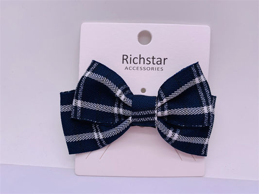 Stripe Bow Accessori per capelli per bambini Clips per capelli Multiscene in plastica