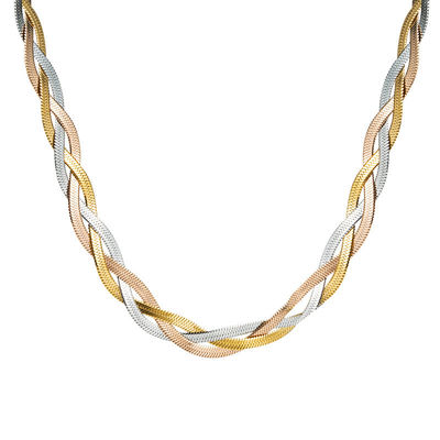 Gold Twisted Lady Fancy Necklace Donna Multiscene Stile di Moda