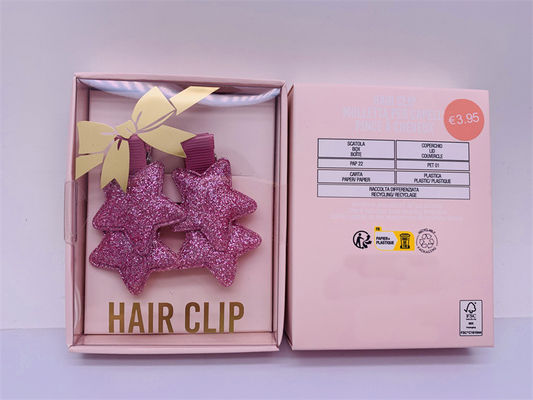 Clip pratico per i capelli per bambini poliestere luccicante 1 coppia