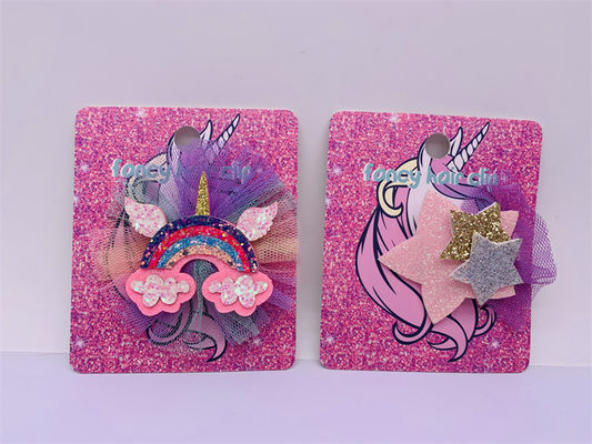 Unicorno Accessoiri per capelli per bambini Clips per alligatori Arcobaleno Bella stella