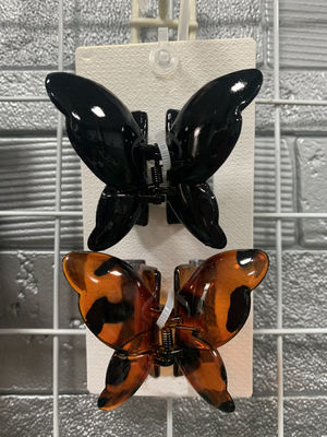 Ragazze, belle pinze per le artigli di farfalla, pinze per capelli di plastica leggera.