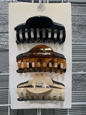Accessoiri per capelli di plastica durevole Grandi artigli Nero Marrone Colore