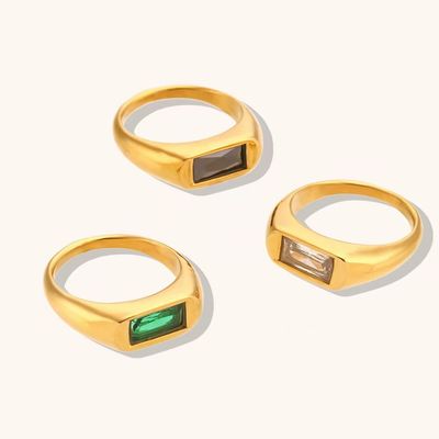 Pietra di nascita d' oro anello da donna lussuoso riutilizzabile leggero per donne