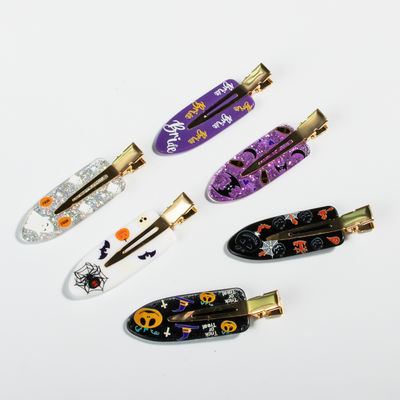 Barrette per capelli di Halloween multicolori, clip per capelli di Halloween durevoli per adulti.