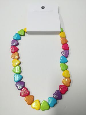 Braccialetto multicolore a perline di cuore, Braccialetto arcobaleno pratico per bambini