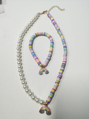 Set di gioielli per bambini, collana di perle per bambini leggera.