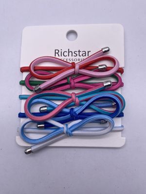 Reutilizzabile capelli colorati elastici cravatte leggere con piccolo arco