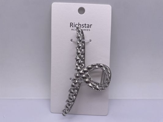 Accessori per capelli metallici geometrici clip per artigli pratici colore argento