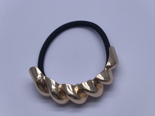 Legami per capelli in metallo pesante a forma di onda Accessoiri per capelli con finitura lucidata