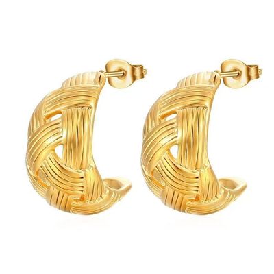 Abstract Vintage Orecchini d'oro e argento Stile classico Gioielli di moda Orecchini