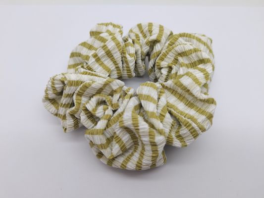 Scrunchie di tessuto a strisce verdi Scrunchie di capelli per molteplici occasioni