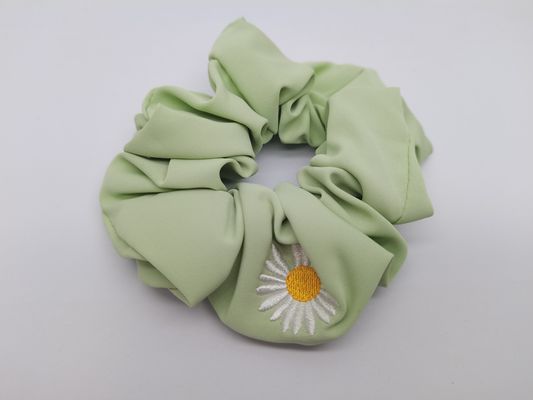 Uniche cravatte da capelli in tessuto di tessuto morbido Scrunchie con disegno daisy