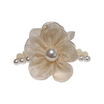 Puro e fresco perla fiore di capelli clip di artiglieria
