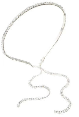 Elegante fascia di metallo con diamanti per donne adatta per le feste
