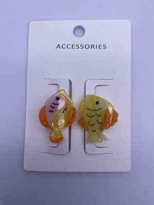 Varie forme Artiglio per capelli a forma di pesce in acrilico, confezione da 2, perfetti per varie stagioni