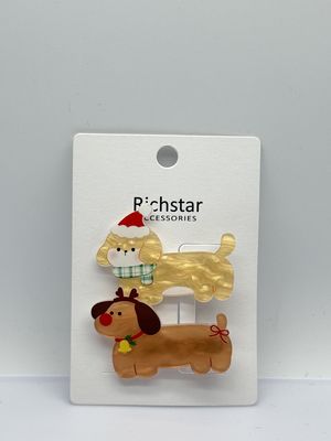 Disegno unico animaletto carino Acrilico 2 confezioni clip per capelli
