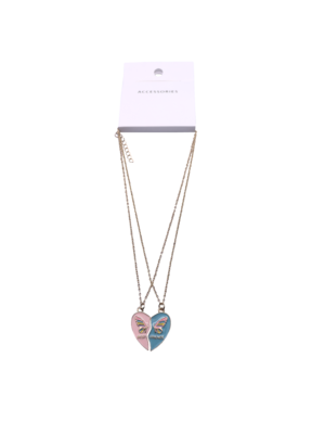 Collana Arcobaleno per Bambini Creativa di Moda Collana con Farfalla Cuore Smaltato Colorato Collana dell'Amicizia
