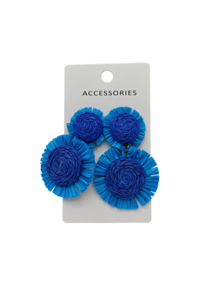 Orecchini Bohemien in Tessuto Floreale per Donna - Lega Oro Argento