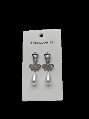 Orecchini di alta qualità per donna in lega d'oro di moda gioielli di lega di moda squisiti strass circone di moda temperamento perla