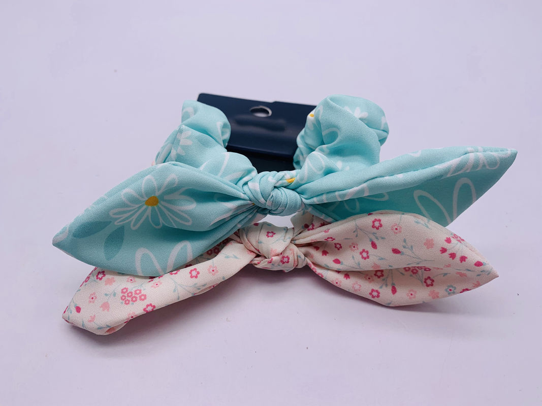 Tessuto per capelli multicolore portatile, pratico Scrunchi stampati in chiffon
