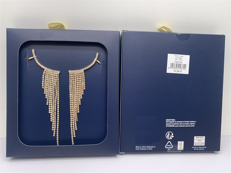 Crystal Tassels Gioielli di moda orecchini Strass Materiale in lega