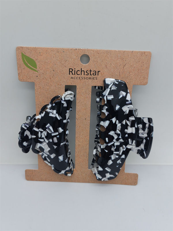 Accessoiri per capelli acrilici a colori di mucca clip di artiglio leggero riutilizzabile