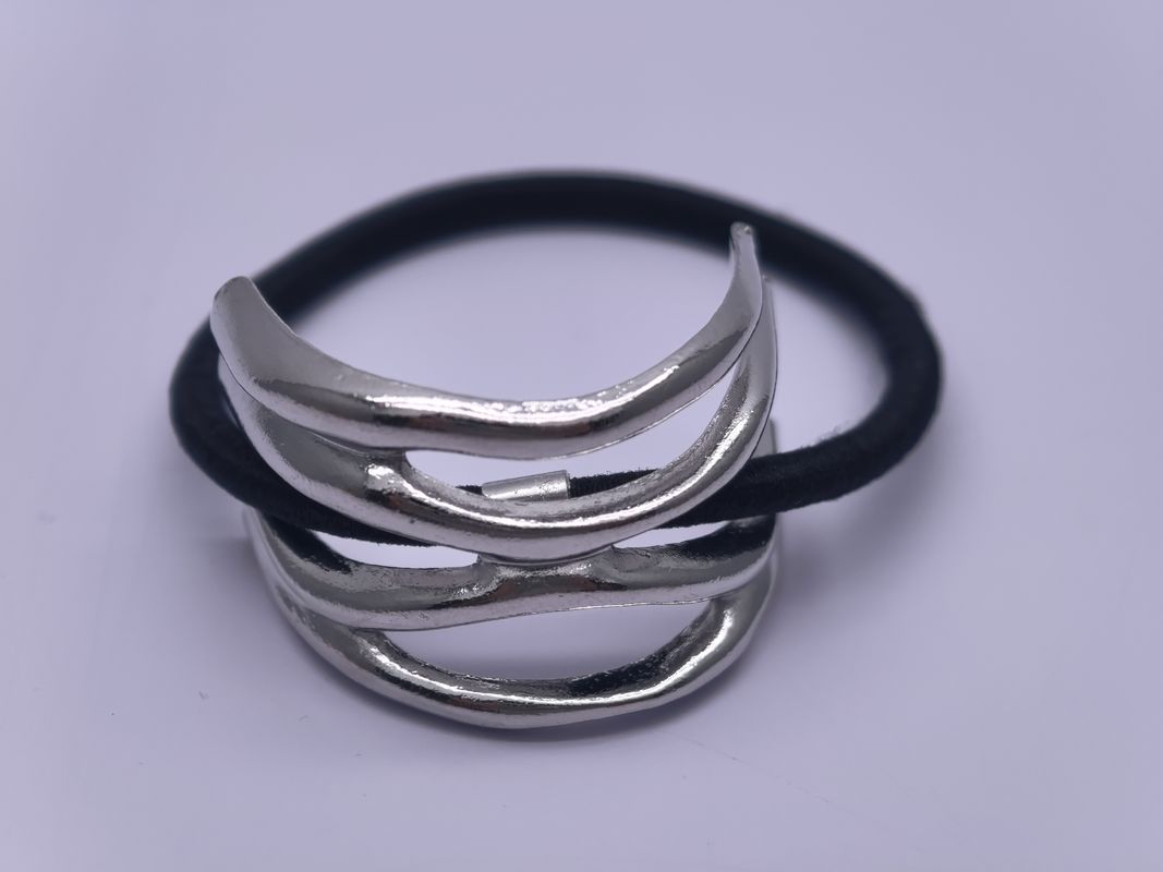 Disegno Unico Legami Elastici Per Capelli Con Accessoio Per Capelli Metal Sliver