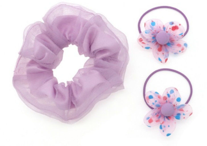 Scrunchi e cravatte per capelli a fiori personalizzano i colori e i disegni per la tua