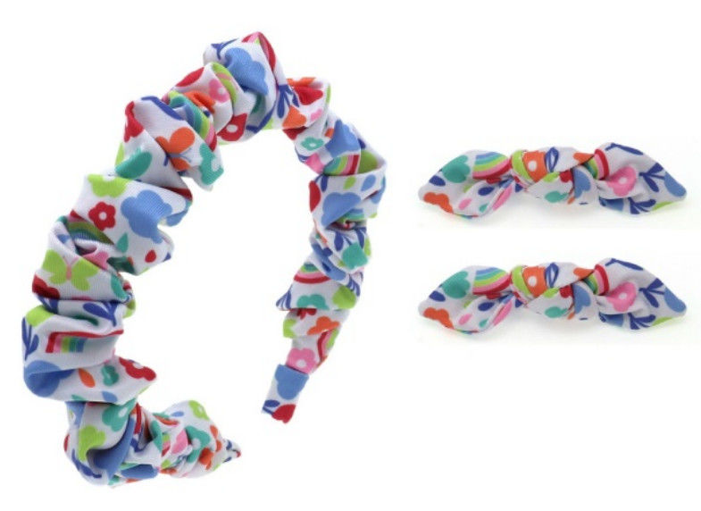 Modelli colorati Fasce per capelli e scrunchi per bambini con diversi disegni