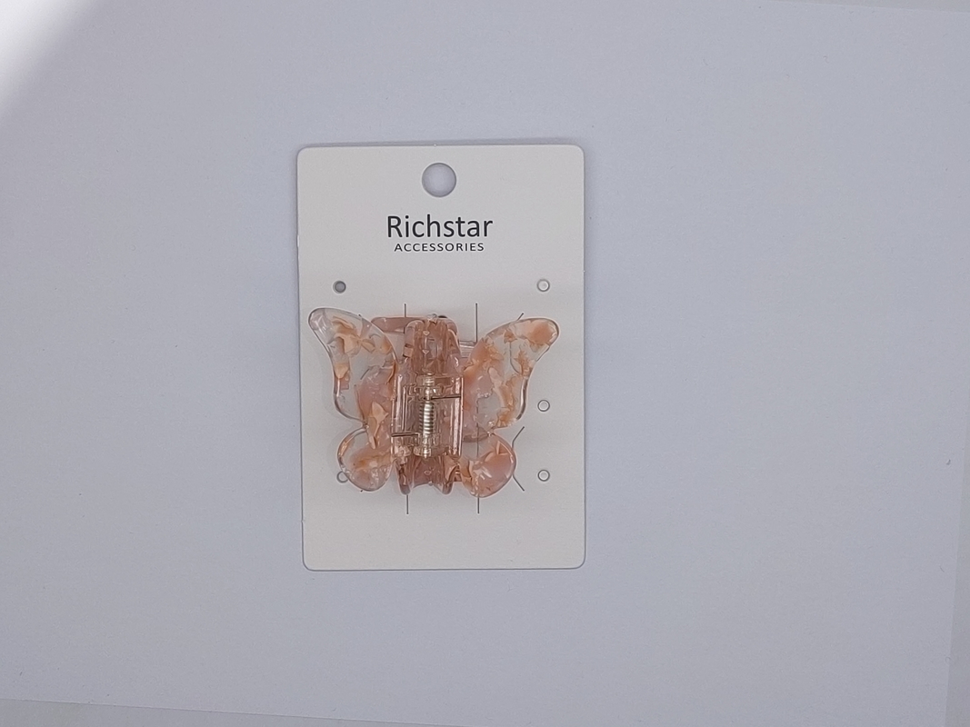 Clip per capelli acrilici di farfalla con varie dimensioni e tipi