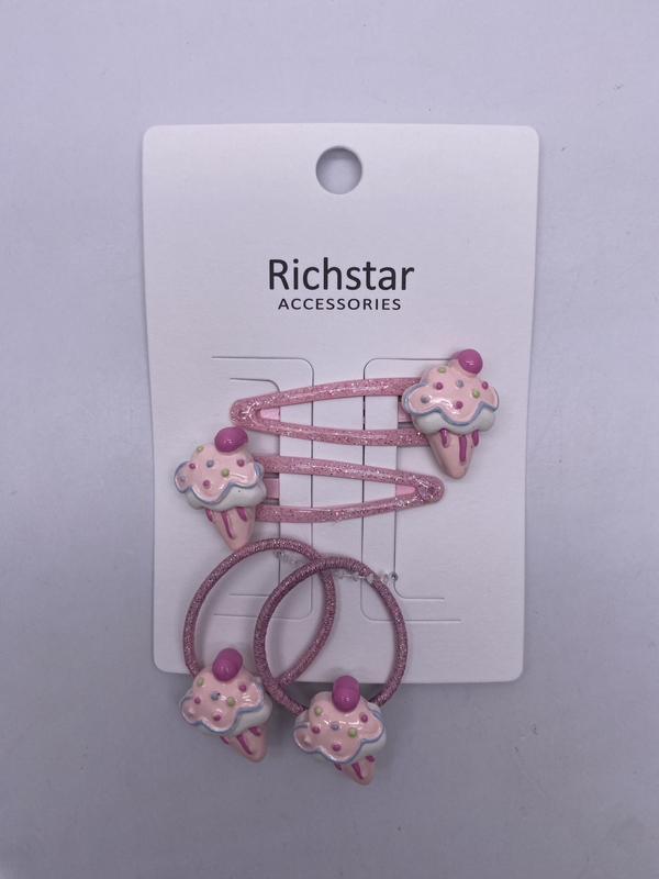 Bambini Gelato Clip capelli con ferro Arco Clip capelli e cravatta per le ragazze