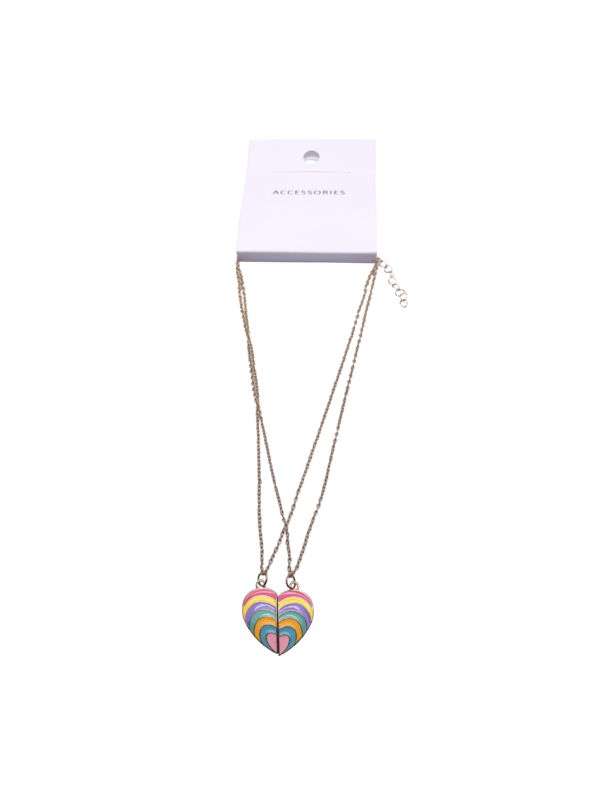 Collana Arcobaleno per Bambini Creativa di Moda Collana con Farfalla Cuore Smaltato Colorato Collana dell'Amicizia