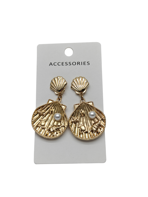Moda europea e americana Shell orecchini perla Retro Trend Stillo creativo Oceano Orecchini Shell